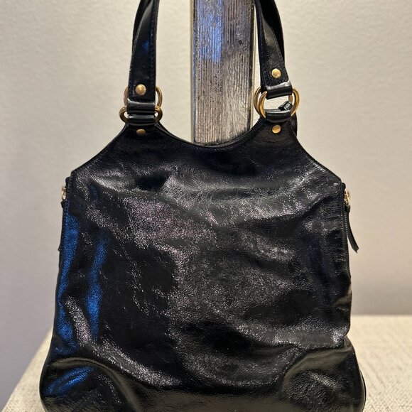 Yves Saint Laurent Vintage Patent Leather Metropolis Rive Gauche Shoulder Bag - Picture 3 of 11